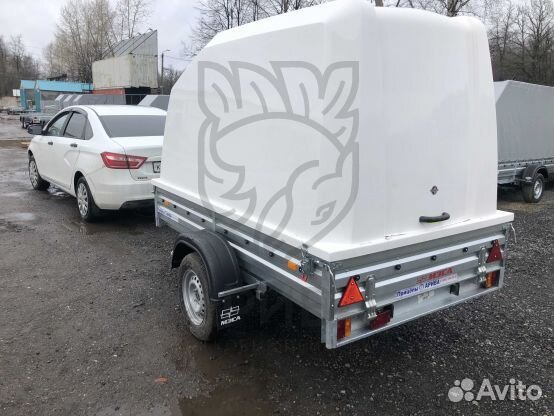 Прицеп с высокой крышкой Н1500мм. Оцинкован