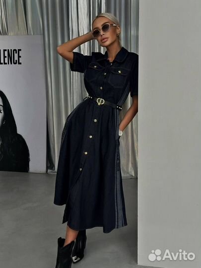 Джинсовое платье dior