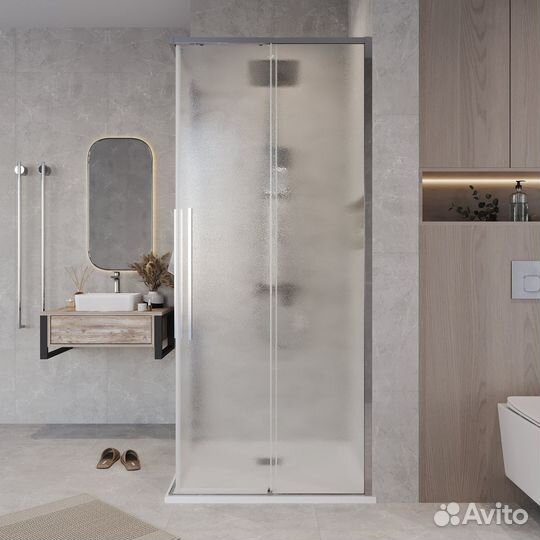 Душ.огр. Galaxy 100100195 квадрат, раздвиж, хром