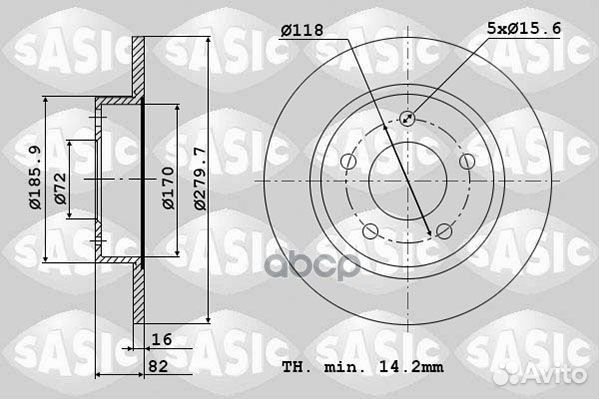 Тормозной диск 2464Y94J Sasic