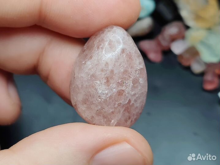 Клубничный кварц. Галтовка