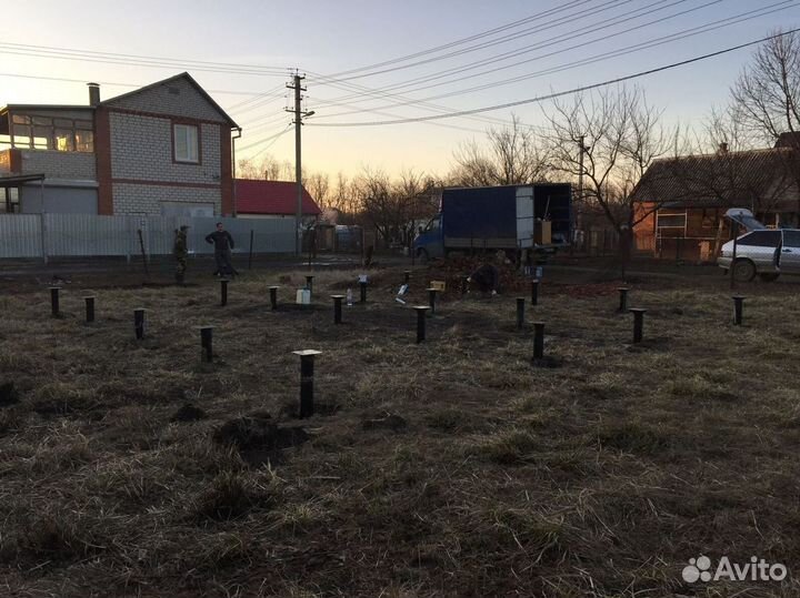 Винтовые сваи, закрутка сваи