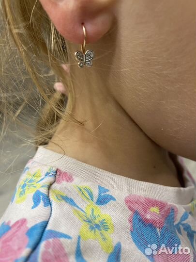 Золотые серьги детские