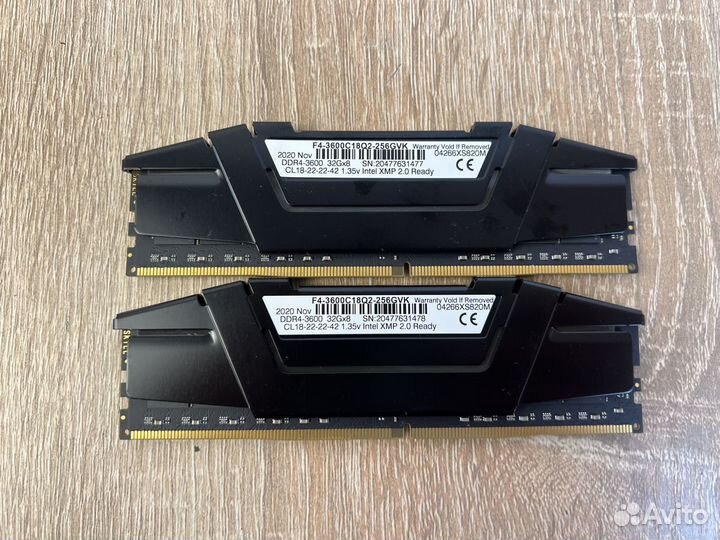 G.Skill Ripjaws V DDR4 2x32Gb 3600 мгц