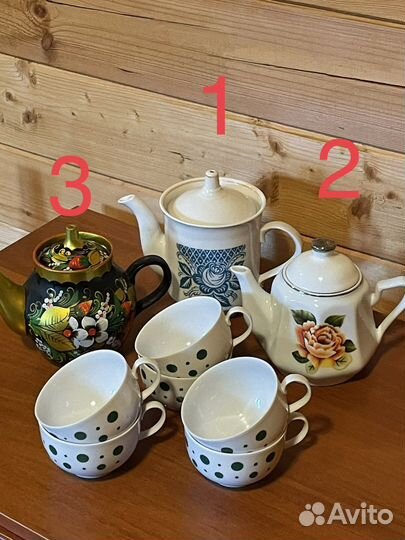 Заварочные чайники и чашки СССР