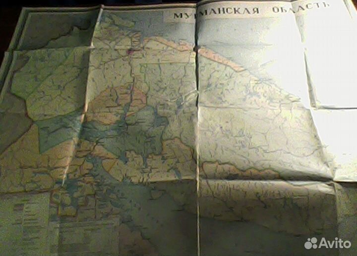 Карта Мурманской области 1965 г