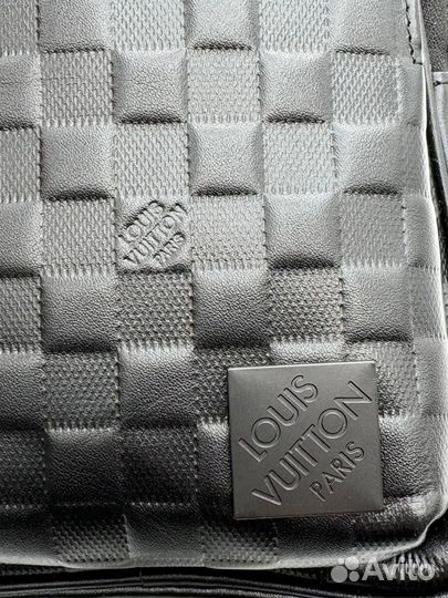 Сумка через плечо louis vuitton кожа яловая