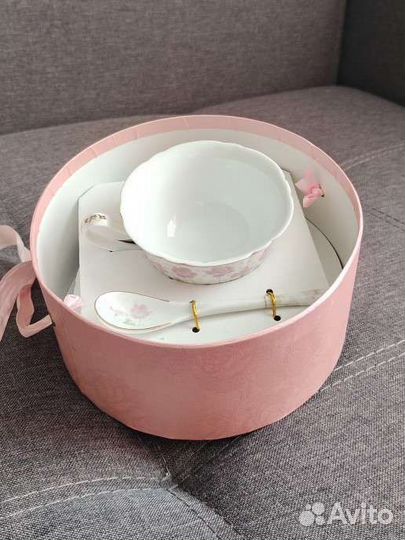 Чайная пара с ложкой. Набор подарочный. yamasen