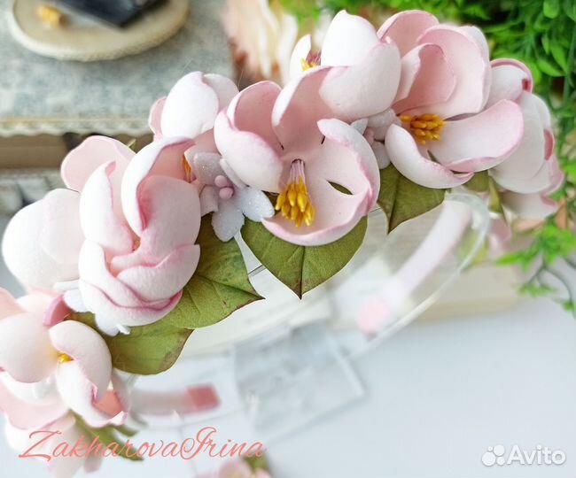 Ободок с цветами