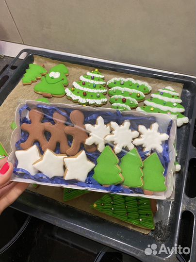 Имбирные пряники новогодние и печенье