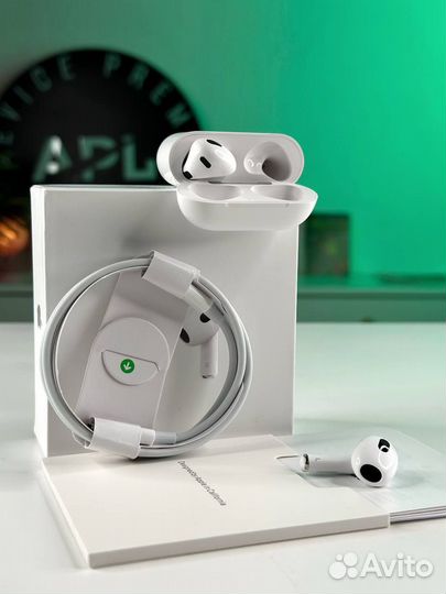 Airpods 3 (новые, ростест, бонус чехол)