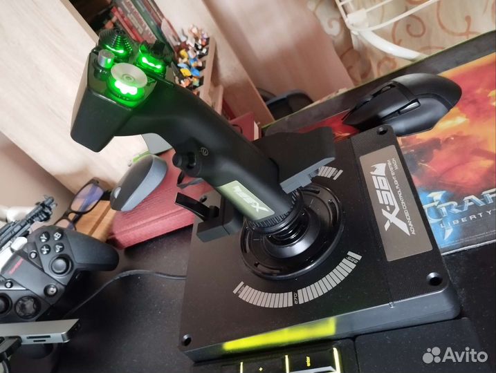 Игровой джойстик для авиасима Logitech X56 Rhino