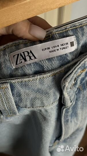 Джинсы zara mom fit