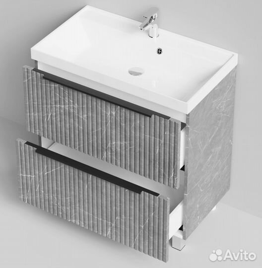 Тумба с раковиной Дольчи 80см напольный, Мрамор 3