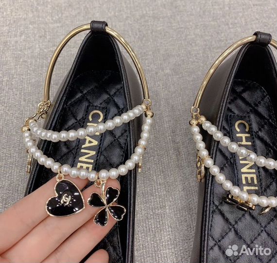 Балетки Chanel с жемчугом 36-41 в наличии