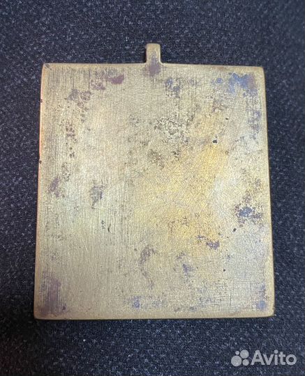 Икона Старинная Спас на троне 6 эмалей