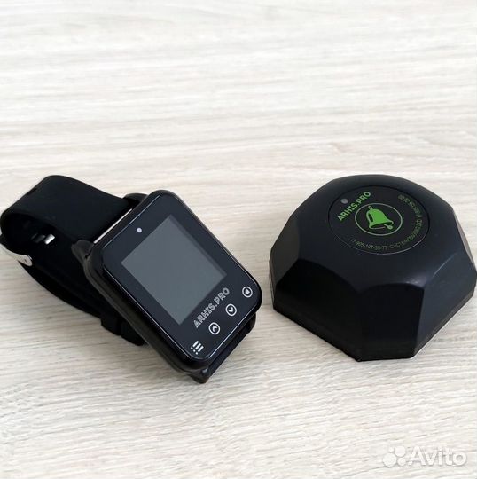 Кнопка вызова официанта модель Бургер и часы Элит