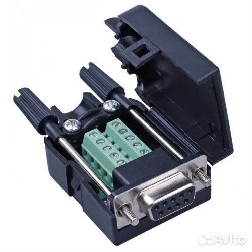 Разъёмы DB-RS232 с пластиковым кожухом и клеммной