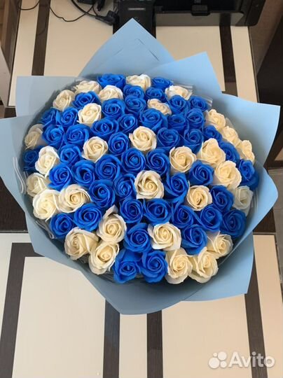 Букет из 101 мыльной розы