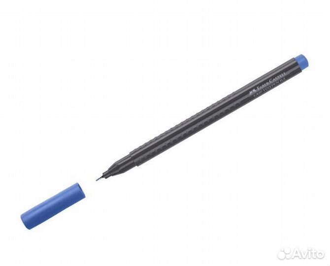 Ручка капиллярная Faber-Castell синяя, 0,4мм