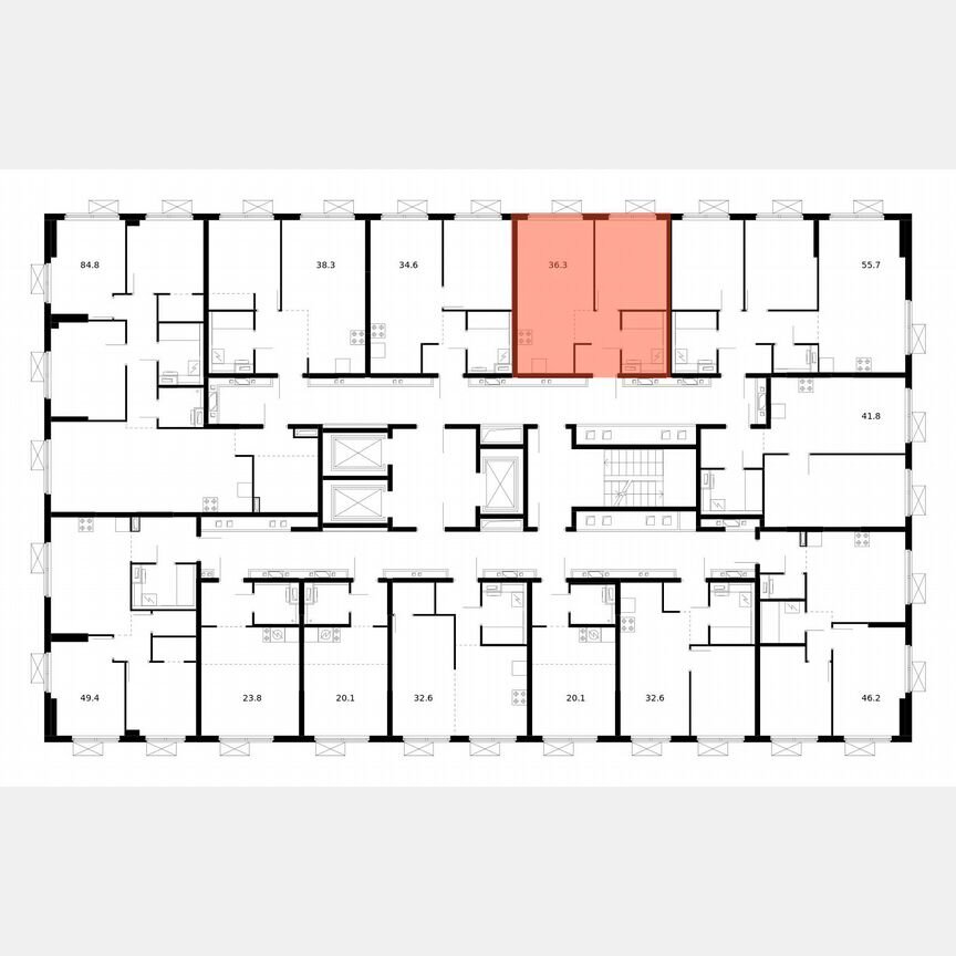 1-к. квартира, 36,3 м², 17/24 эт.