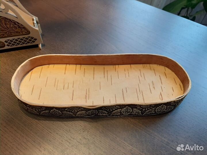 Салфетница и набор для специй, береста