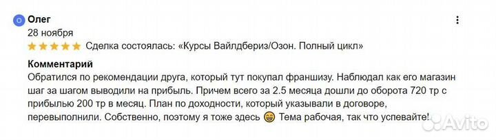 Готовый бизнес на Wildberries и ozon без рисков