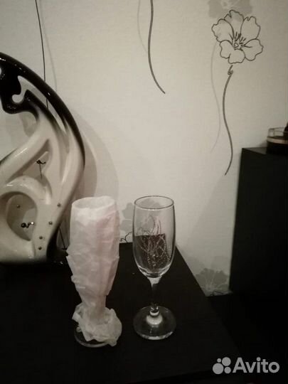 Фужеры для шампанского с ручной росписью набор