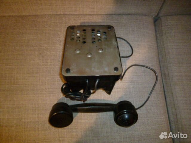 Телефон бакелитовый СССР отличное сост черный