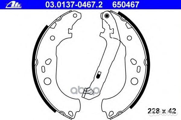 Колодки тормозные барабанные 03.0137-0467.2 Ate
