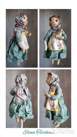 Ватная ёлочная игрушка Котики