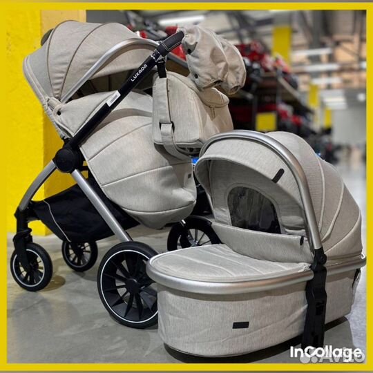 Новая коляска luxmom 750 3в1 бирюзовая