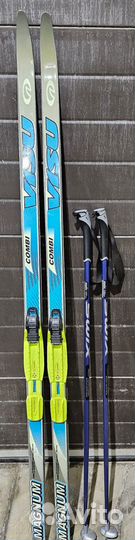 Лыжи беговые visu magnum и палки swix