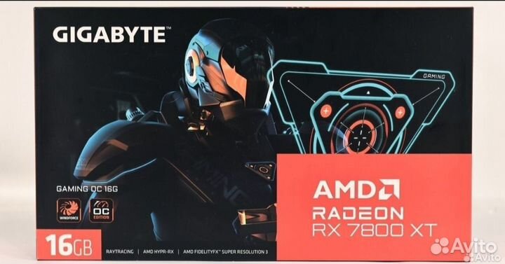 Видеокарта Gigabyte RX7800XT, Новая.Gaming OC 16gb