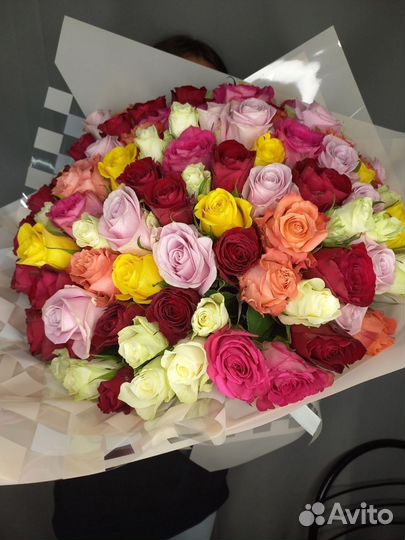 Букет из 101 розы микс 40 см