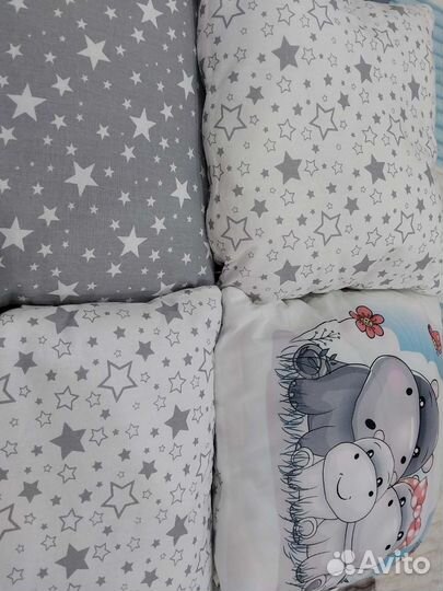 Бортики в детскую кроватку 12 шт