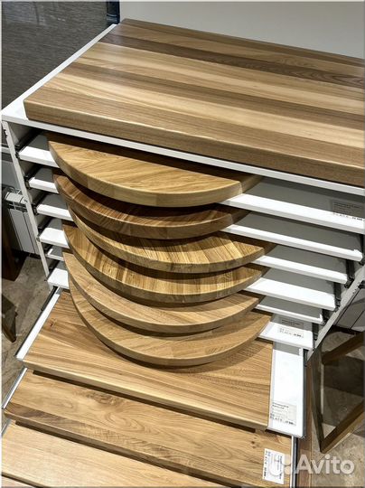 Столешницы круглые 70 см, массив дуба