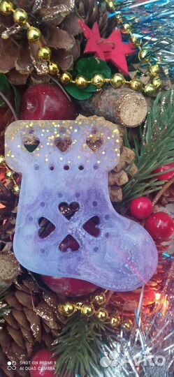 Новогодние игрушки из эпоксидной смолы