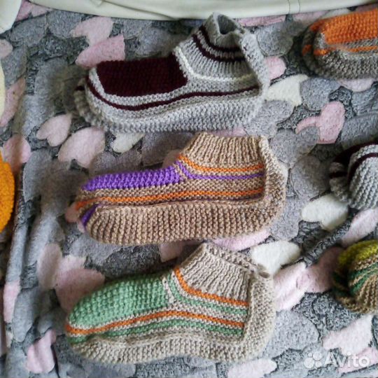Носки вязаные. Размер универсальный. Тянутся