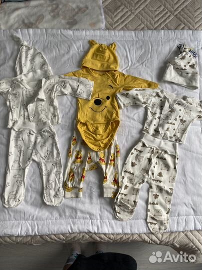 Детские вещи пакетом для новорожденных 56 размер