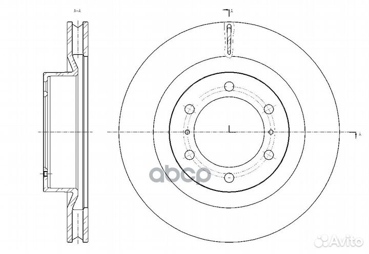 Диск тормозной передний 4351260191 GR21220 gbrake
