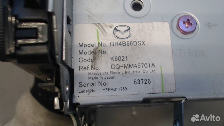 Магнитола Mazda 6 (GG), 2007