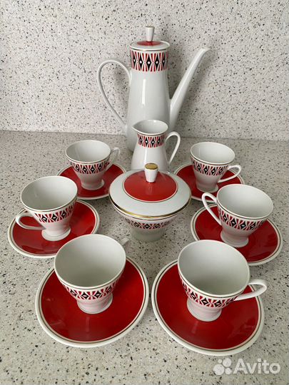 Кофейный сервиз гдр FreibergerPorzellan