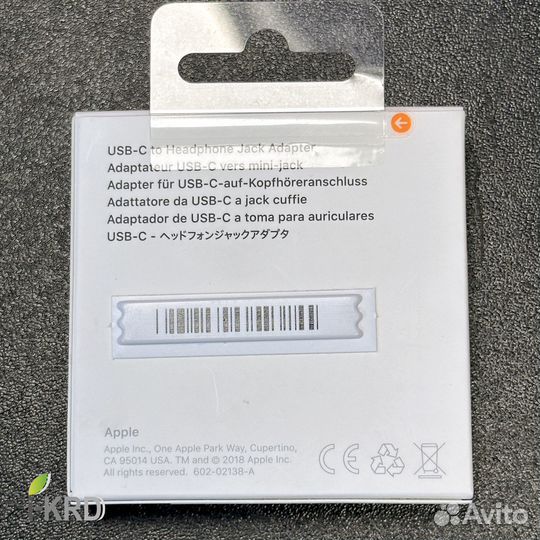 Apple USB-C to Headphone Jack (оргигинал, новый)