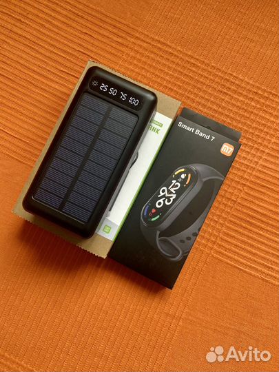 Power bank 50000 mah+солнечный + Smart часы
