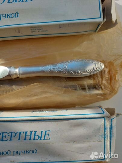 Столовые и десертные ножи с посеребрением