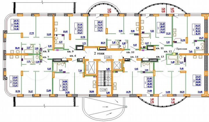 1-к. квартира, 39,8 м², 2/11 эт.
