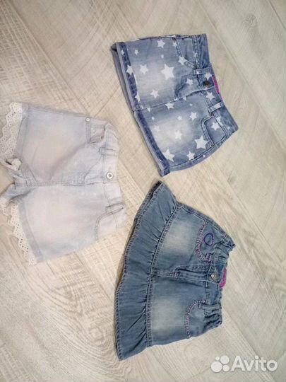 Джинсовые юбки, шорты
