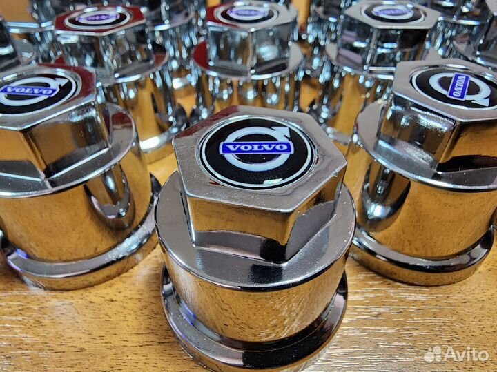 Вольво Колпак 22.5 К-кт 20шт Хром пластик 32мм