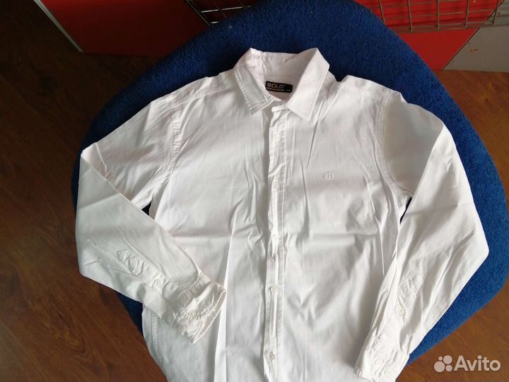 Рубашка белая на мальчика 152 158